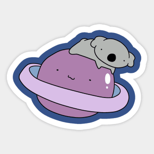 Saturn Koala Sticker